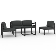 5-Delige Loungeset Met Kussens Aluminium Antracietkleurig 2x hoek + 2x midden + Tafel