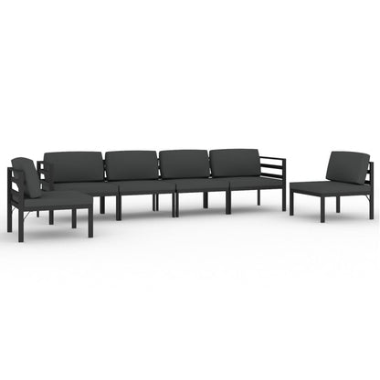 6-Delige Loungeset Met Kussens Aluminium Antracietkleurig 1