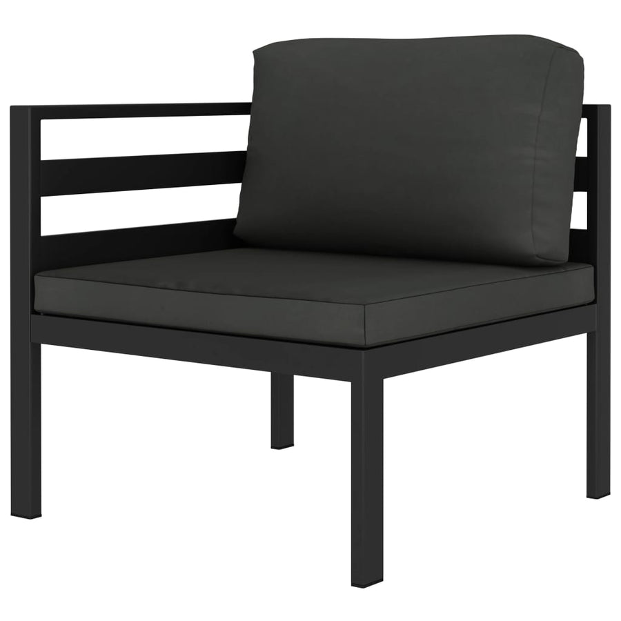 7-Delige Loungeset Met Kussens Aluminium Antracietkleurig 1
