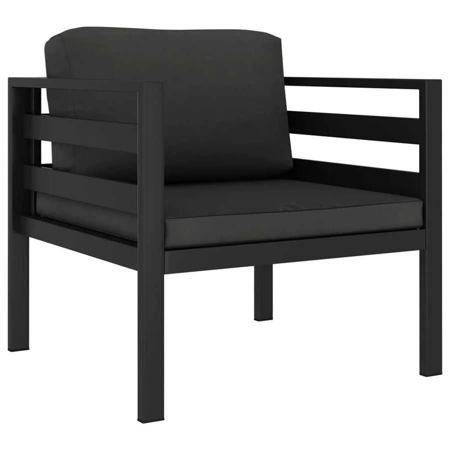 7-Delige Loungeset Met Kussens Aluminium Antracietkleurig 1