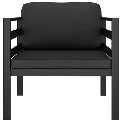 7-Delige Loungeset Met Kussens Aluminium Antracietkleurig 1