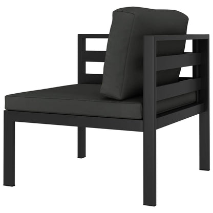 6-Delige Loungeset Met Kussens Aluminium Antracietkleurig 6x hoek