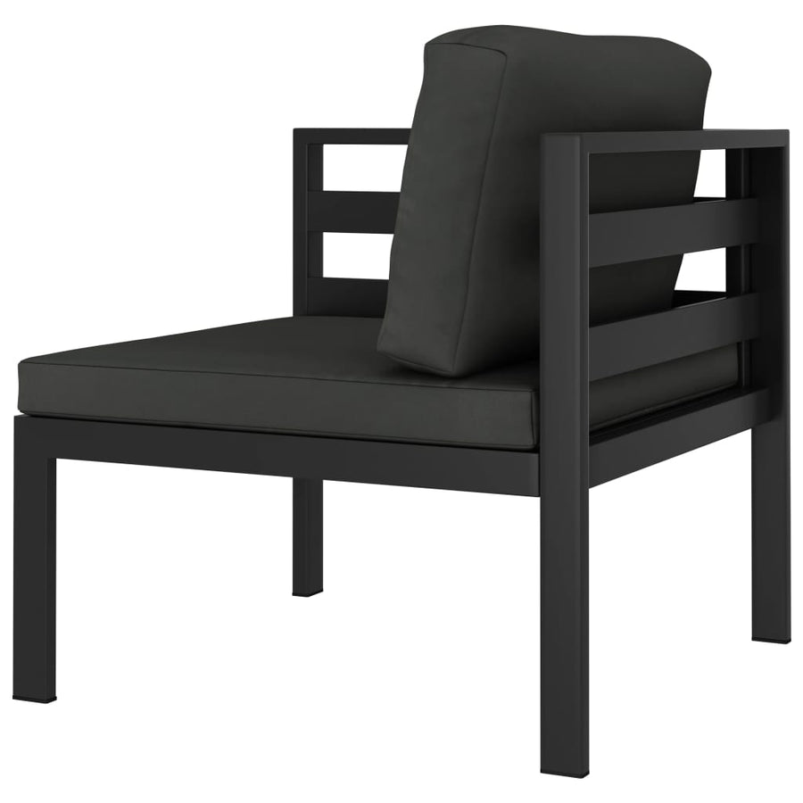6-Delige Loungeset Met Kussens Aluminium Antracietkleurig 6x hoek