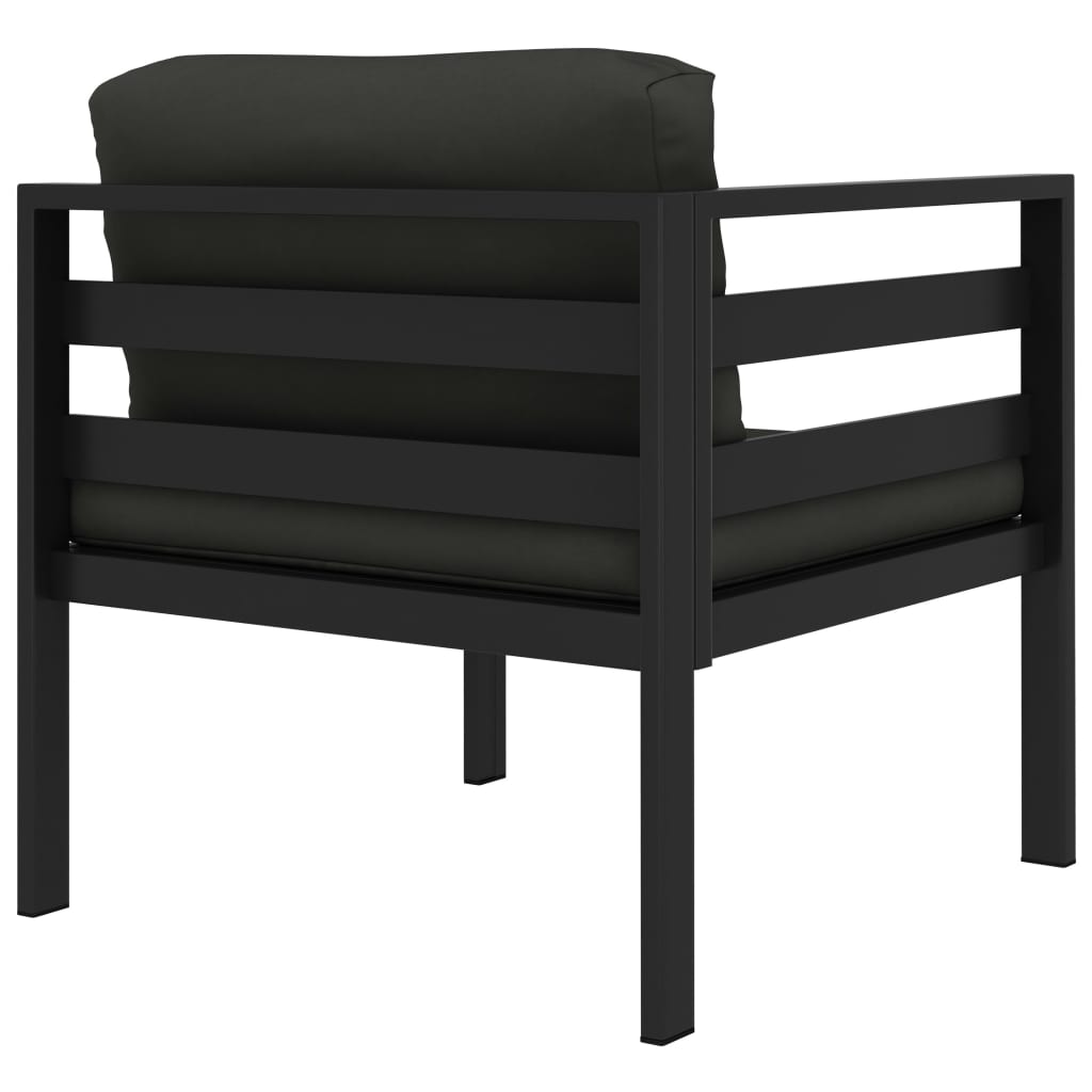 6-Delige Loungeset Met Kussens Aluminium Antracietkleurig 6x hoek
