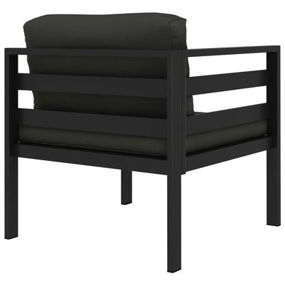6-Delige Loungeset Met Kussens Aluminium Antracietkleurig 6x hoek