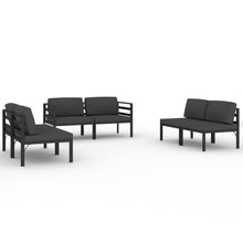 6-Delige Loungeset Met Kussens Aluminium Antracietkleurig 1