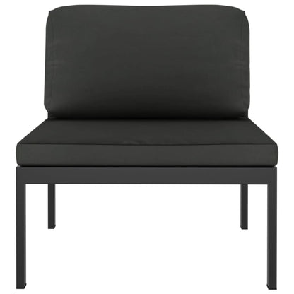 8-delige Loungeset met kussens aluminium antracietkleurig