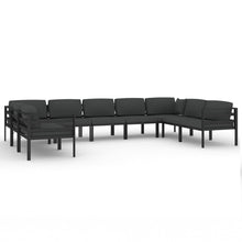 9-Delige Loungeset Met Kussens Aluminium Antracietkleurig 1