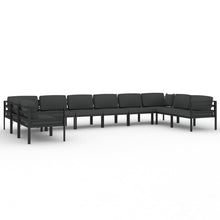 9-Delige Loungeset Met Kussens Aluminium Antracietkleurig 1