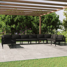 9-Delige Loungeset Met Kussens Aluminium Antracietkleurig 1