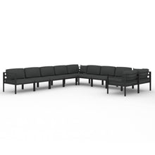 10-Delige Loungeset Met Kussens Aluminium Antracietkleurig