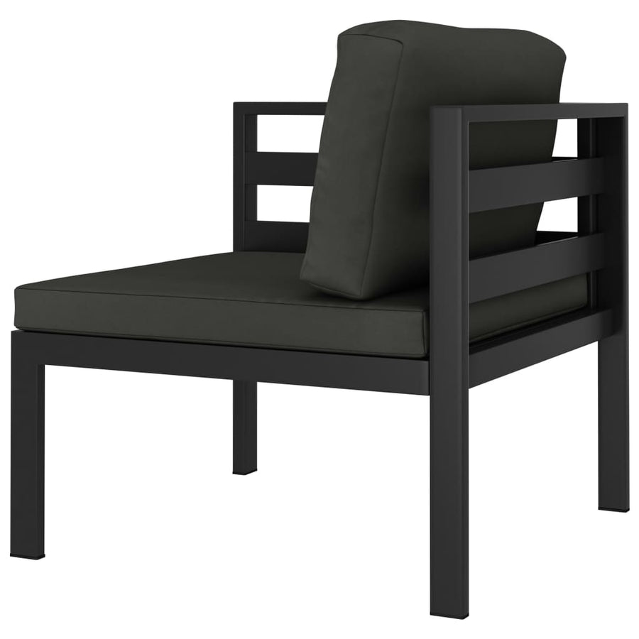 8-Delige Loungeset Met Kussens Aluminium Antracietkleurig 8x hoek