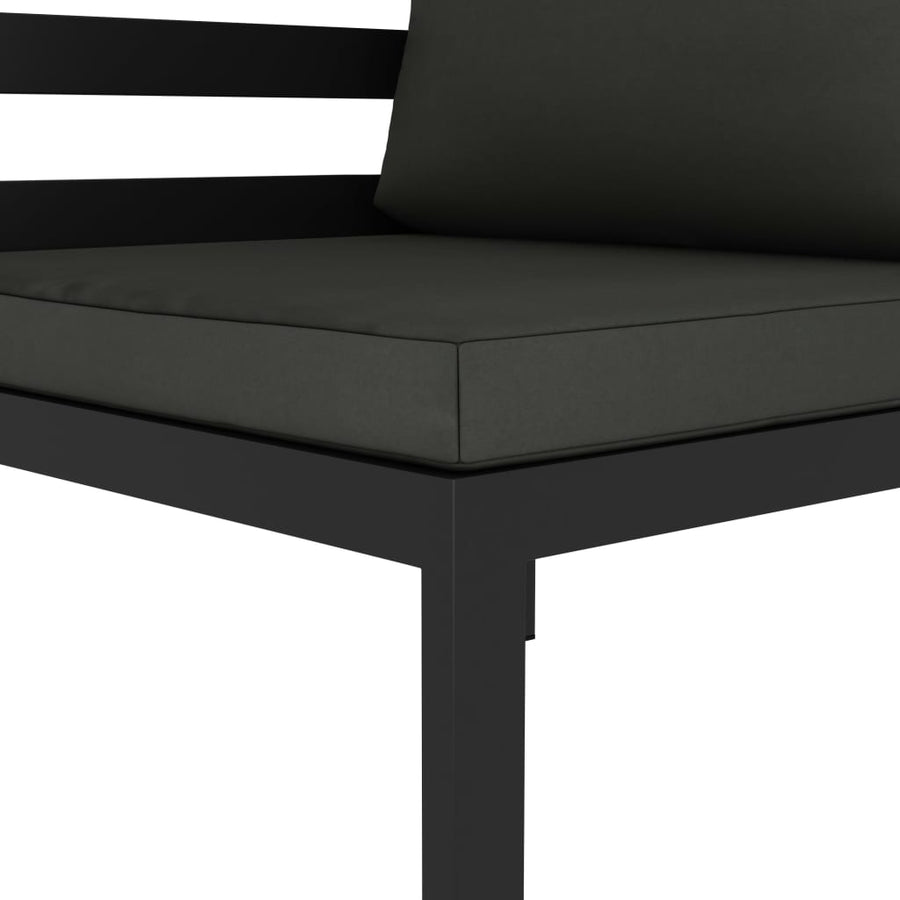 8-Delige Loungeset Met Kussens Aluminium Antracietkleurig 8x hoek