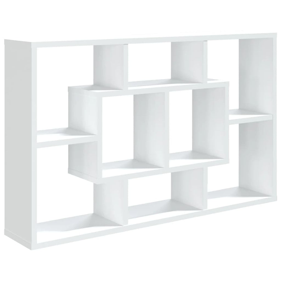Wandschap 85X6X52,5 Cm Bewerkt Hout Wit