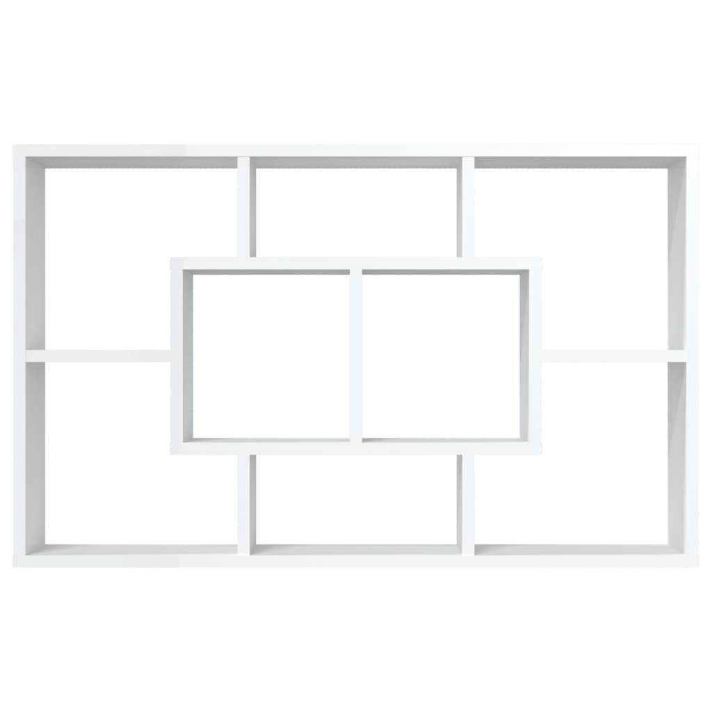 Wandschap 85X6X52,5 Cm Bewerkt Hout Wit