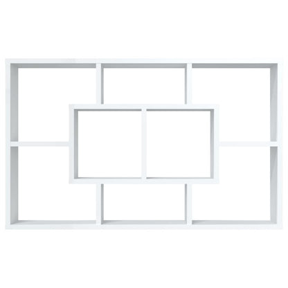 Wandschap 85X6X52,5 Cm Bewerkt Hout Wit