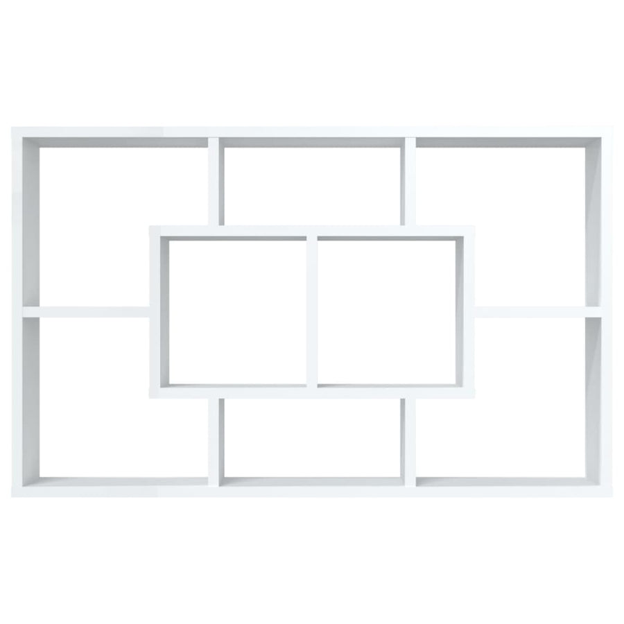 Wandschap 85X6X52,5 Cm Bewerkt Hout Wit