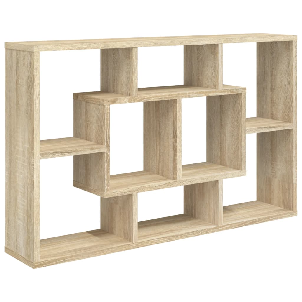 Wandschap 85X6X52,5 Cm Bewerkt Hout Kleurig Sonoma eiken