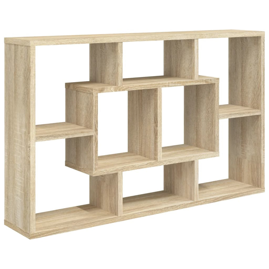 Wandschap 85X6X52,5 Cm Bewerkt Hout Kleurig Sonoma eiken