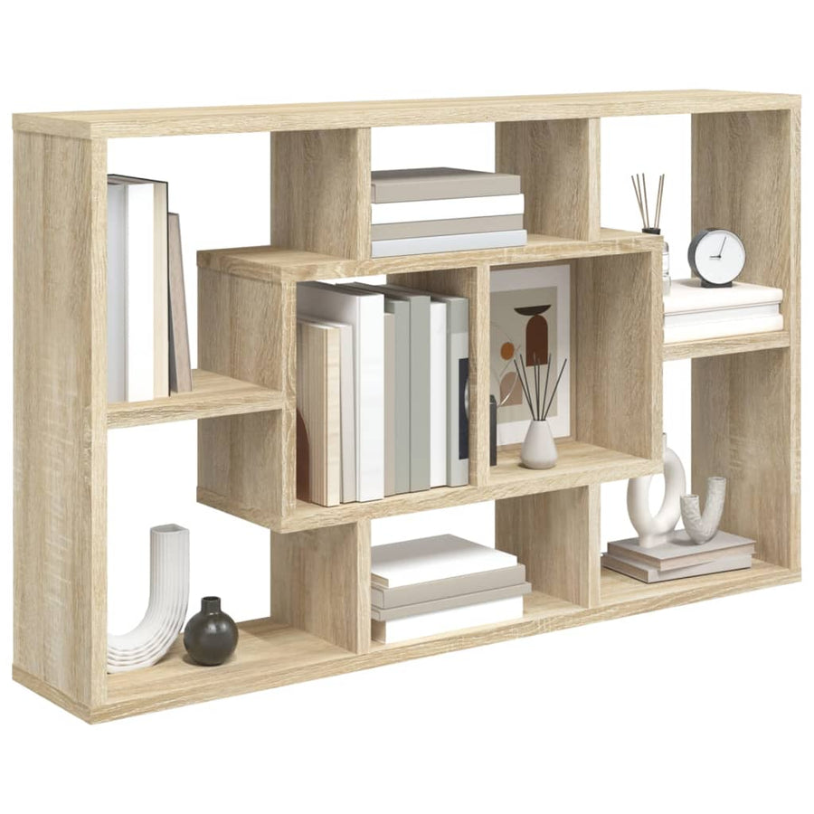 Wandschap 85X6X52,5 Cm Bewerkt Hout Kleurig Sonoma eiken