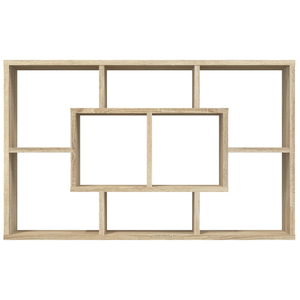 Wandschap 85X6X52,5 Cm Bewerkt Hout Kleurig Sonoma eiken