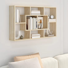 Wandschap 85X6X52,5 Cm Bewerkt Hout Kleurig Sonoma eiken