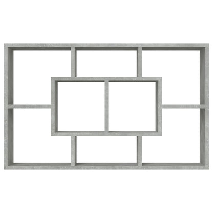 Wandschap 85X6X52,5 Cm Bewerkt Hout Betongrijs