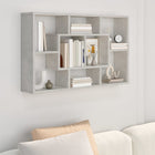 Wall shelf 85x16x52.5 cm treated wood concrete grey