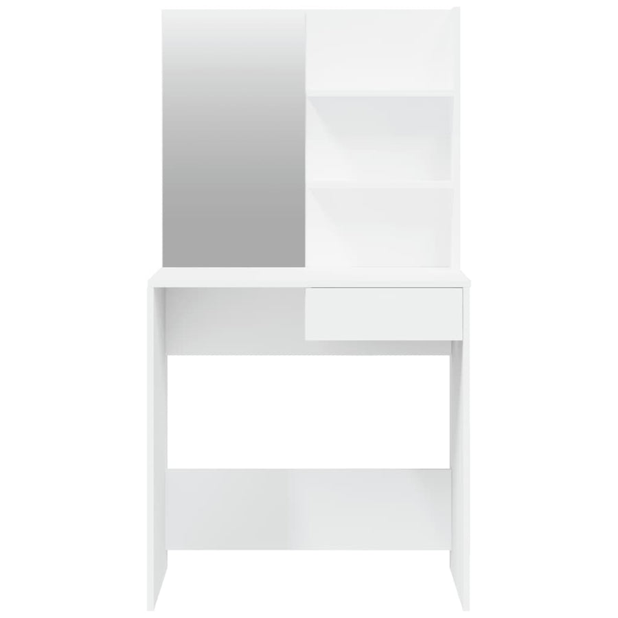 Kaptafel Met Spiegel 74,5X40X141 Cm Wit