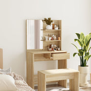 Dressing table with mirror 74.5x40x141 cm Sonoma oak-colored
