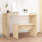 Kaptafelkruk 70x35x45 cm bewerkt hout sonoma eiken