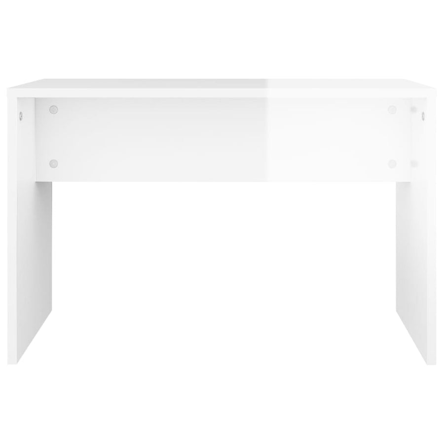 Kaptafelkruk 70X35X45 Cm Bewerkt Hout Hoogglans Wit