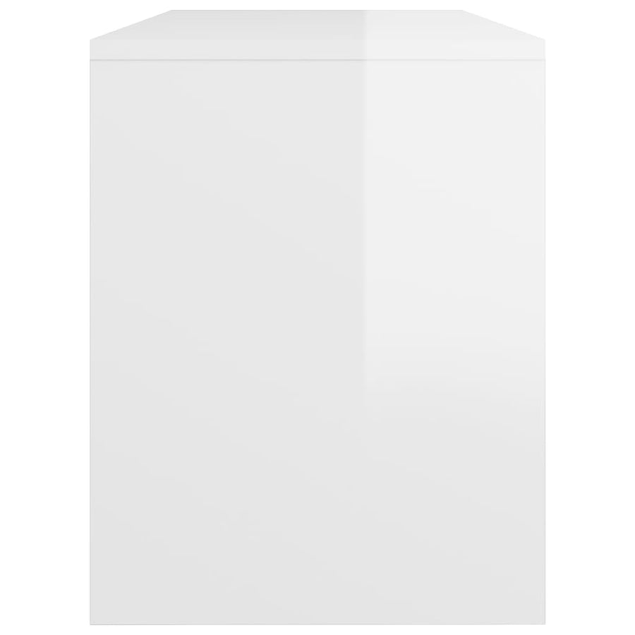 Kaptafelkruk 70X35X45 Cm Bewerkt Hout Hoogglans Wit