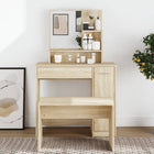 Dressing table with mirror 86.5x35x136 cm sonoma oak-coloured