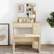 Dressing table with mirror 86.5x35x136 cm sonoma oak-coloured