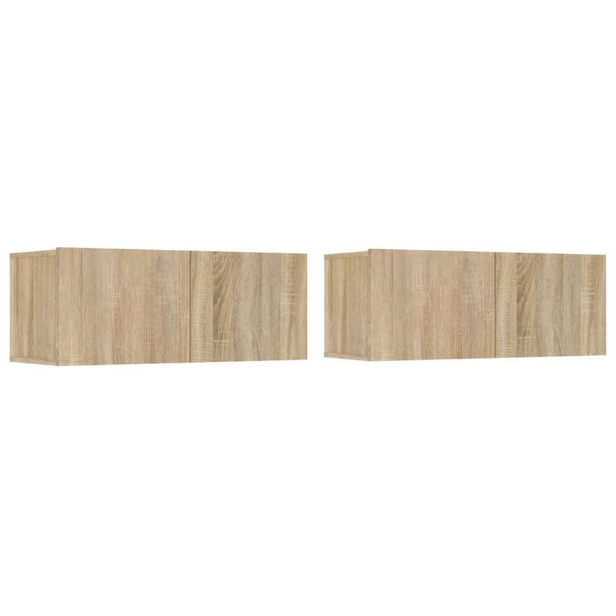 Tv-Meubelen 80X30X30 Cm Bewerkt Hout Kleurig 2 Sonoma eiken