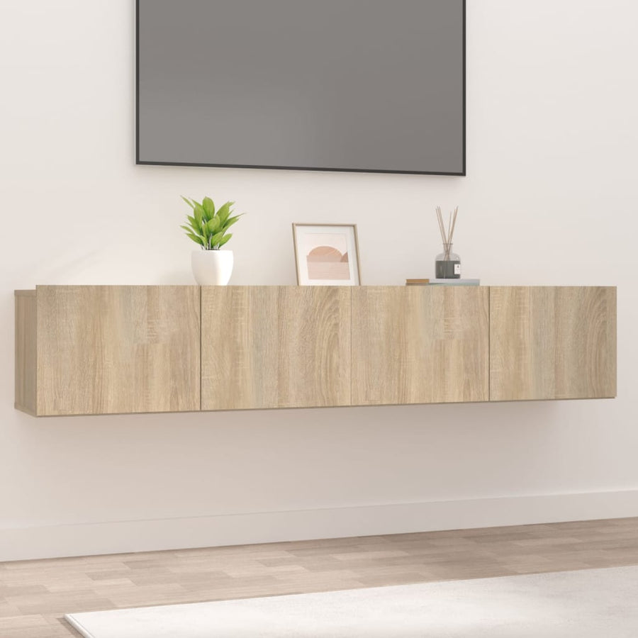 Tv-Meubelen 80X30X30 Cm Bewerkt Hout Kleurig 2 Sonoma eiken
