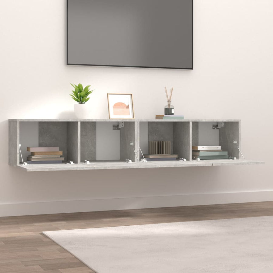 Tv-Meubelen 80X30X30 Cm Bewerkt Hout 2 Betongrijs