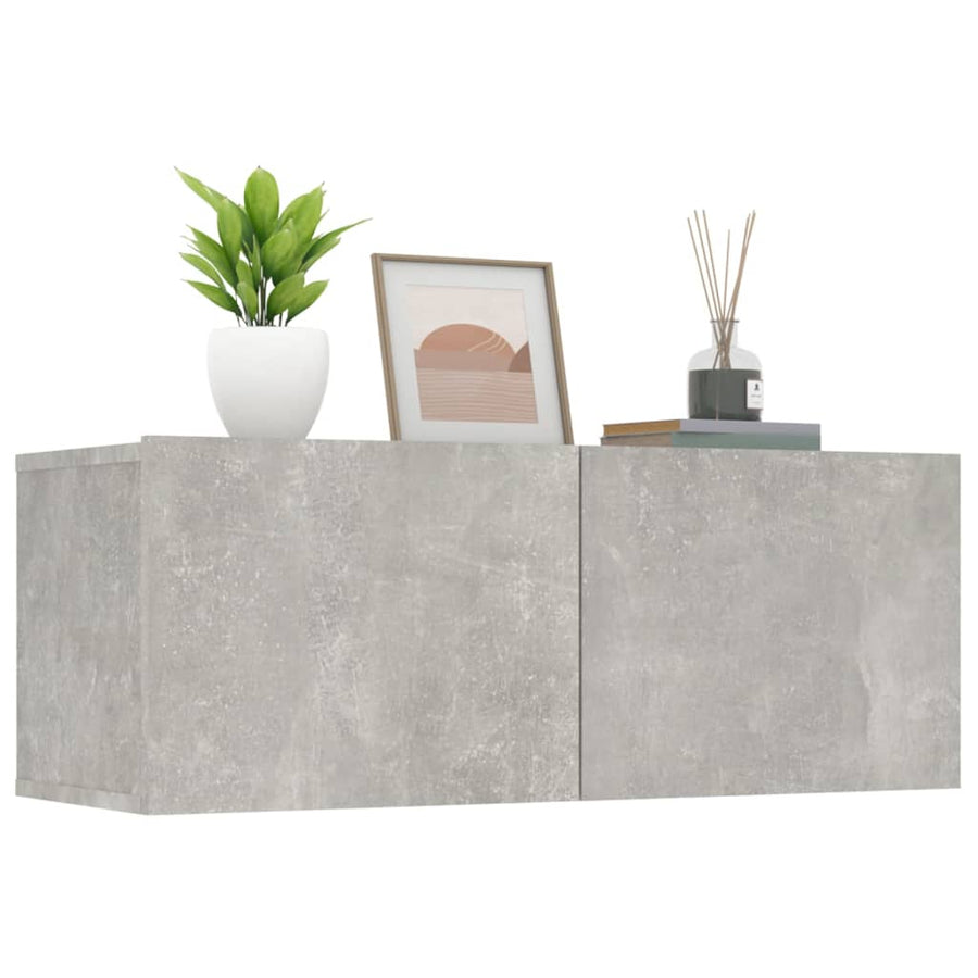 Tv-Meubelen 80X30X30 Cm Bewerkt Hout 2 Betongrijs