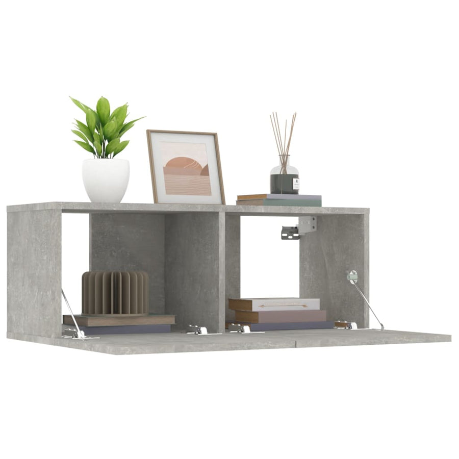 Tv-Meubelen 80X30X30 Cm Bewerkt Hout 2 Betongrijs