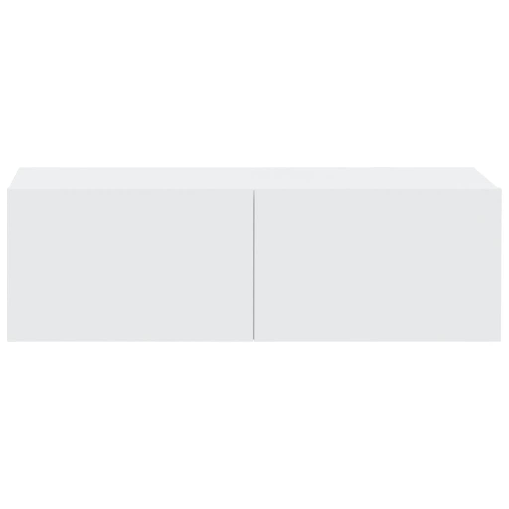Tv-Meubelen Wandgemonteerd 100X30X30 Cm Bewerkt Hout Wit