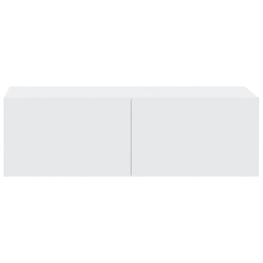 Tv-Meubelen Wandgemonteerd 100X30X30 Cm Bewerkt Hout Wit