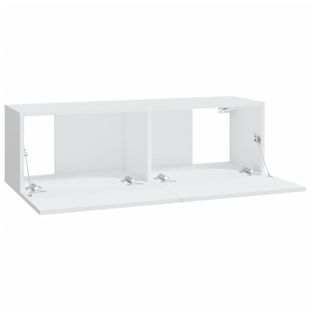 Tv-Meubelen Wandgemonteerd 100X30X30 Cm Bewerkt Hout Wit