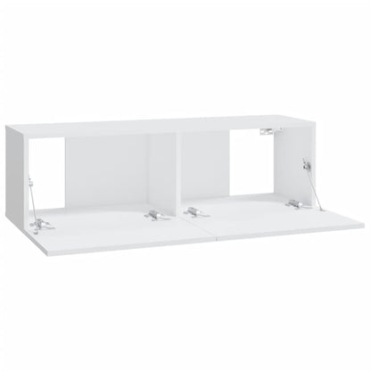 Tv-Meubelen Wandgemonteerd 100X30X30 Cm Bewerkt Hout Wit