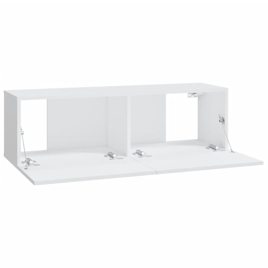 Tv-Meubelen Wandgemonteerd 100X30X30 Cm Bewerkt Hout Wit