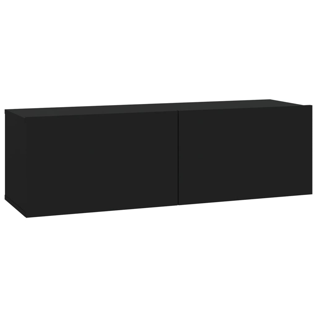 Tv-Wandmeubels 100X30X30 Cm Bewerkt Hout Zwart