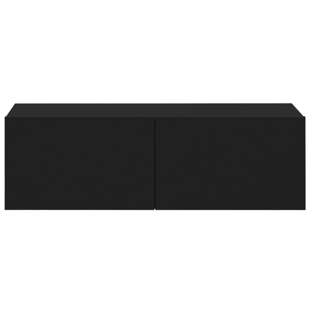 Tv-Wandmeubels 100X30X30 Cm Bewerkt Hout Zwart