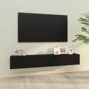 TV Cabinet 100x30x30 cm Engineered Wood Black