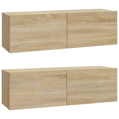 Tv-Meubelen Wandgemonteerd 100X30X30 Cm Hout Sonoma eiken
