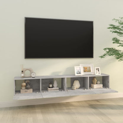 Tv-Meubelen Wandgemonteerd 100X30X30 Cm Hout Betongrijs